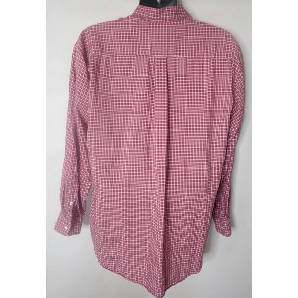 Vineyard Vines Shirt Mens‎ L Red Check Whale Shirt Long Sleeve Classic Preppy - Picture 4 of 6